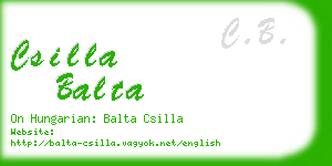 csilla balta business card